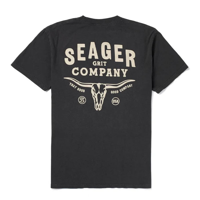 Longhorn Premium Tee | Pigment Black | Seager Co.