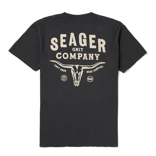 Longhorn Premium Tee | Pigment Black | Seager Co.