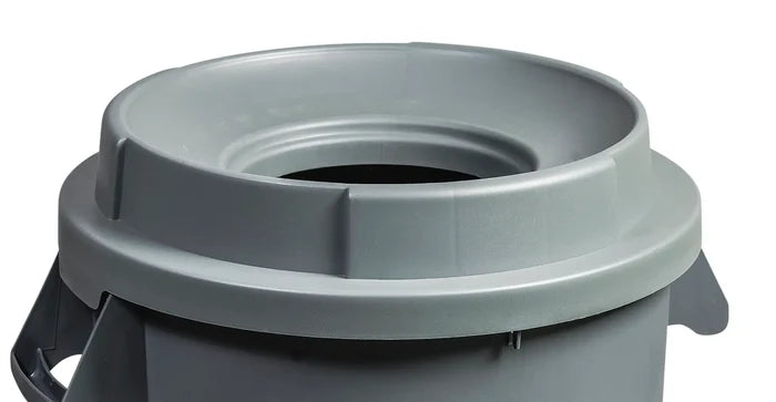 M2 Professional - 32-Gal Grey Round Funnel Lid, 10/Cs - WM-PR3232G-FL