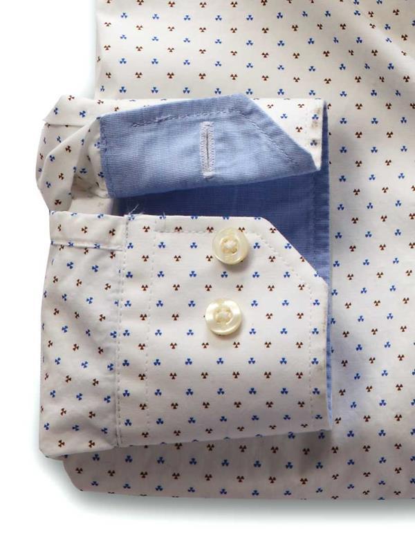 Maarten Ecru Printed Cotton Shirt