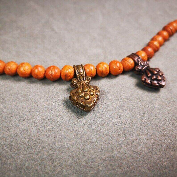 Mala Counter Clip - Tibetan Buddhist mala beads, detailed view