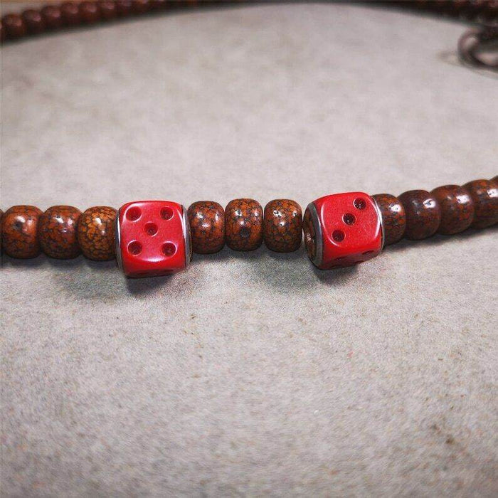 Mala Spacer Bead,Yak Bone Dice Marker Beads for Prayer Beads Necklace - Tibetan Buddhist mala beads, view 6