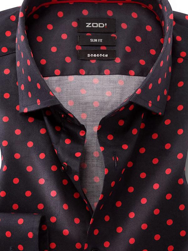 Manuel Black Printed Full Sleeve Single Cuff Slim Fit Party Wear Blended Shirt