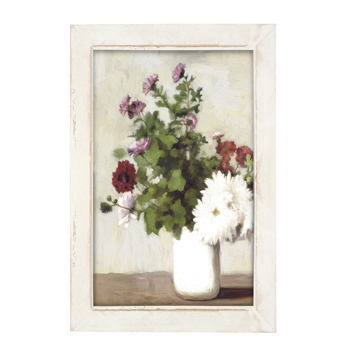 Meadow Flowers In A White Vase