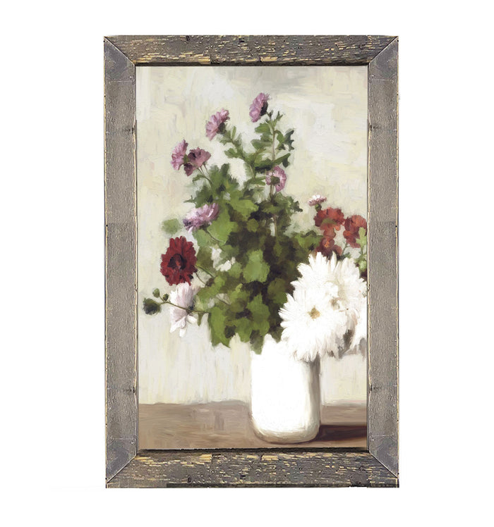 Meadow Flowers In A White Vase
