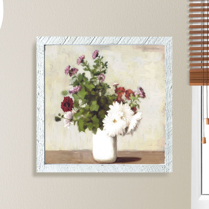 Meadow Flowers In A White Vase