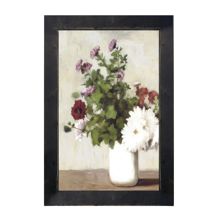 Meadow Flowers In A White Vase