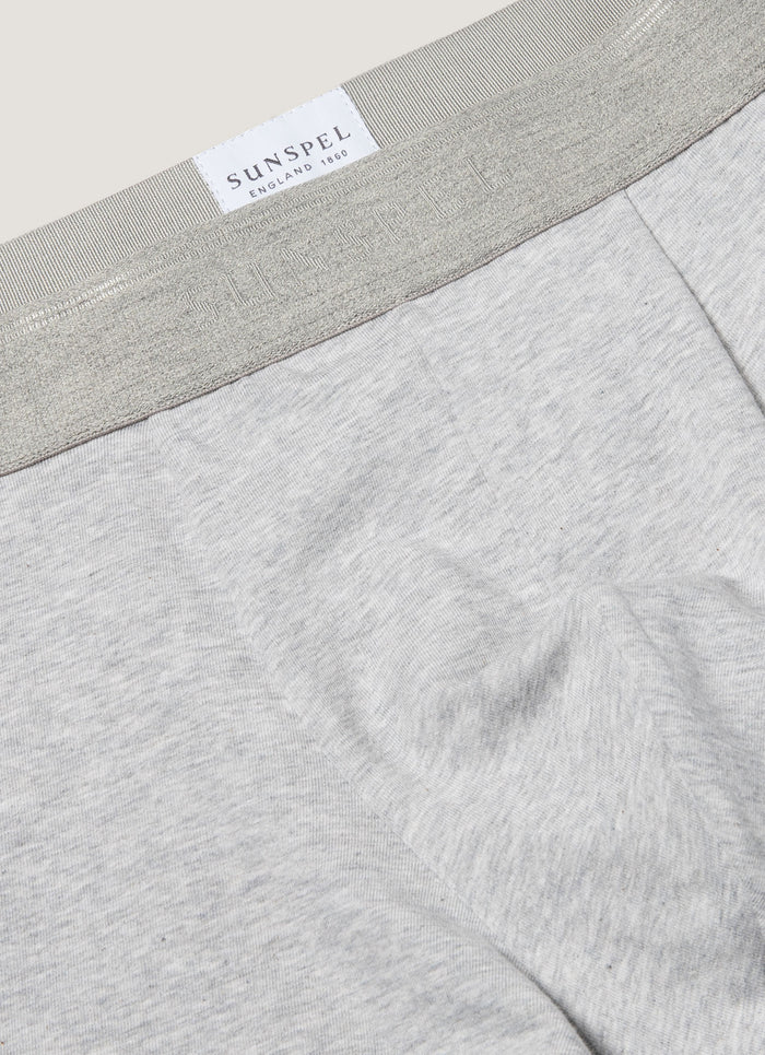 Men's Stretch Cotton Trunks 3-Pack in Grey Melange