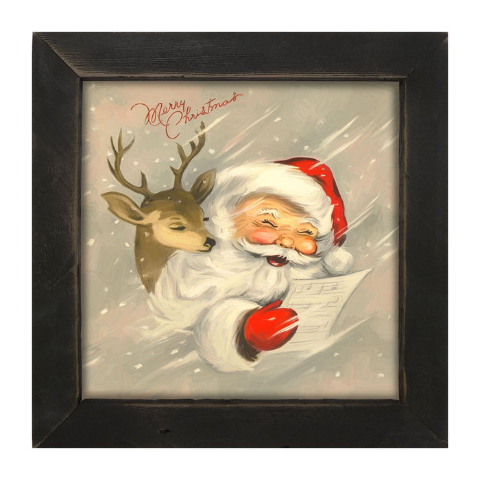 Merry Christmas Santa with reindeer