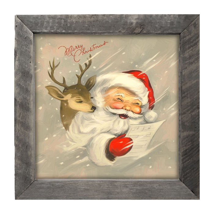 Merry Christmas Santa with reindeer