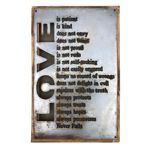 Metal Sign "Love Is" 16x24