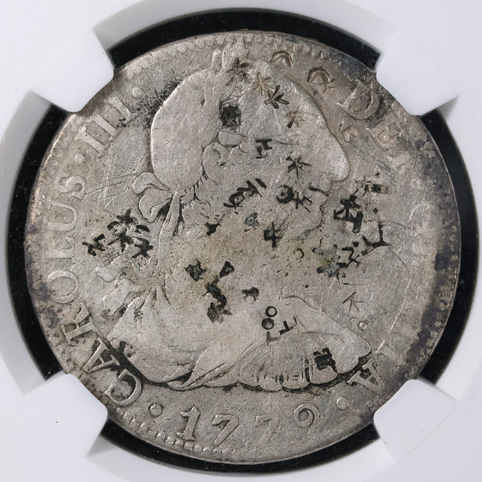 Mexico, Charles III, Chop Marked Piece of Eight (8 Reales) - 1779 - Spanish Empire