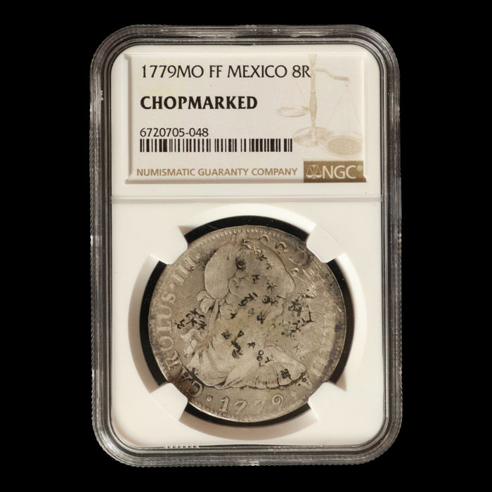 Mexico, Charles III, Chop Marked Piece of Eight (8 Reales) - 1779 - Spanish Empire