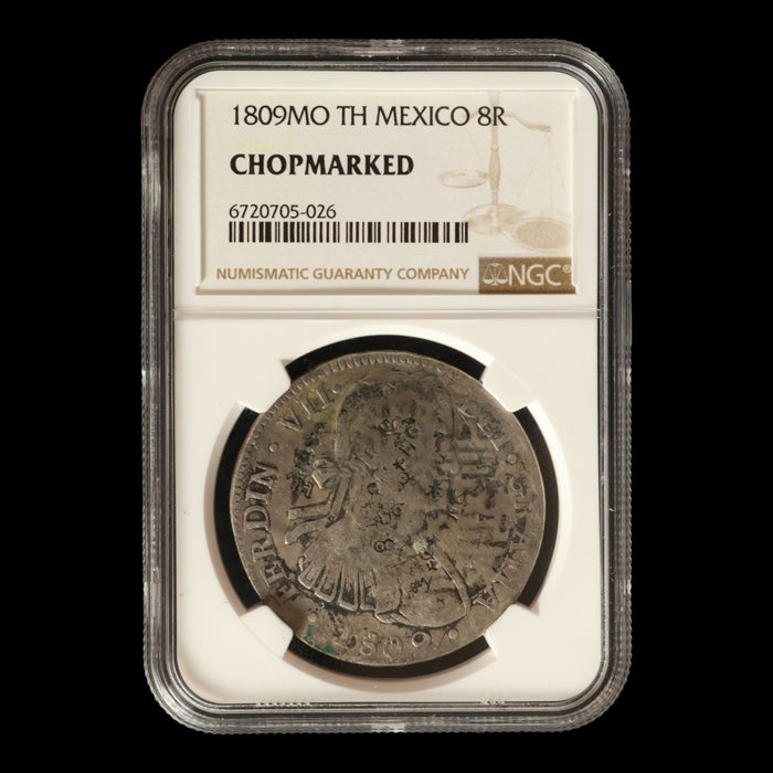 Mexico, Ferdinand VII, Chop Marked Piece of Eight (8 Reales) - 1809 - Spanish Empire