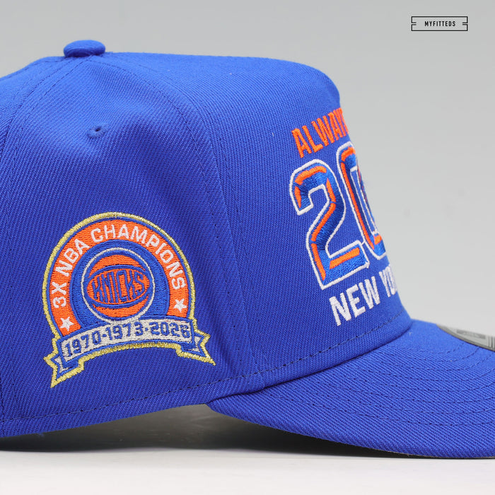 NEW YORK KNICKS 2026 ALWAYS KNICKS NEW YORK FOREVER 9FIFTY A-FRAME NEW ERA SNAPBACK HAT