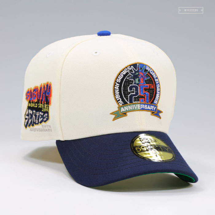 NEW YORK YANKEES AND METS 2000 WORLD SERIES SUBWAY SERIES 25TH ANNIVERSARY NEW ERA CAP