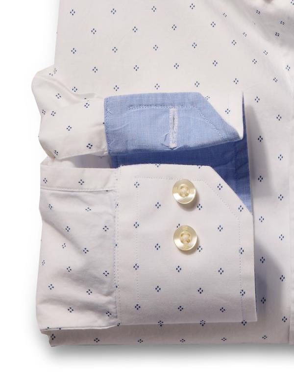 Oahu White Printed    Cotton Shirt