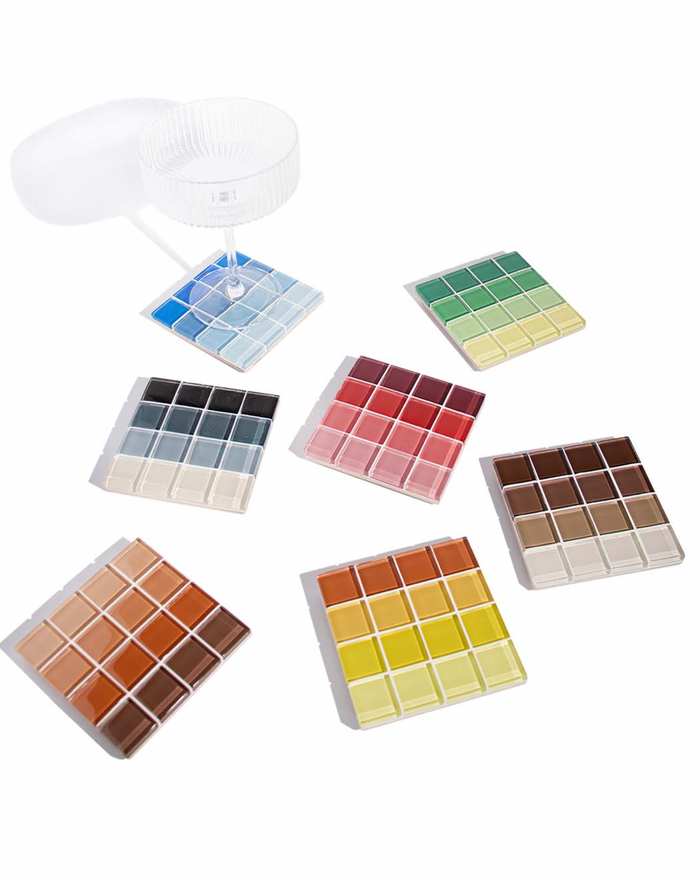 Ombre Maldives Glass Tile Coaster