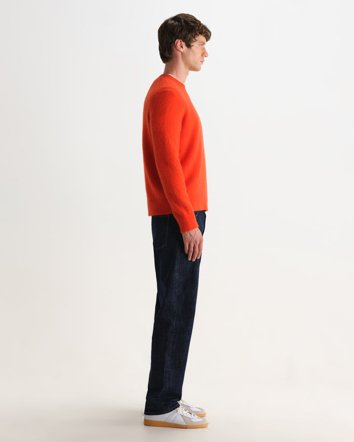 Orange Fluffy Wool Wilde Crew
