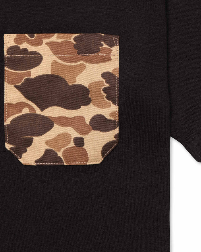 Original Camo Pocket Tee | Black | Ball and Buck