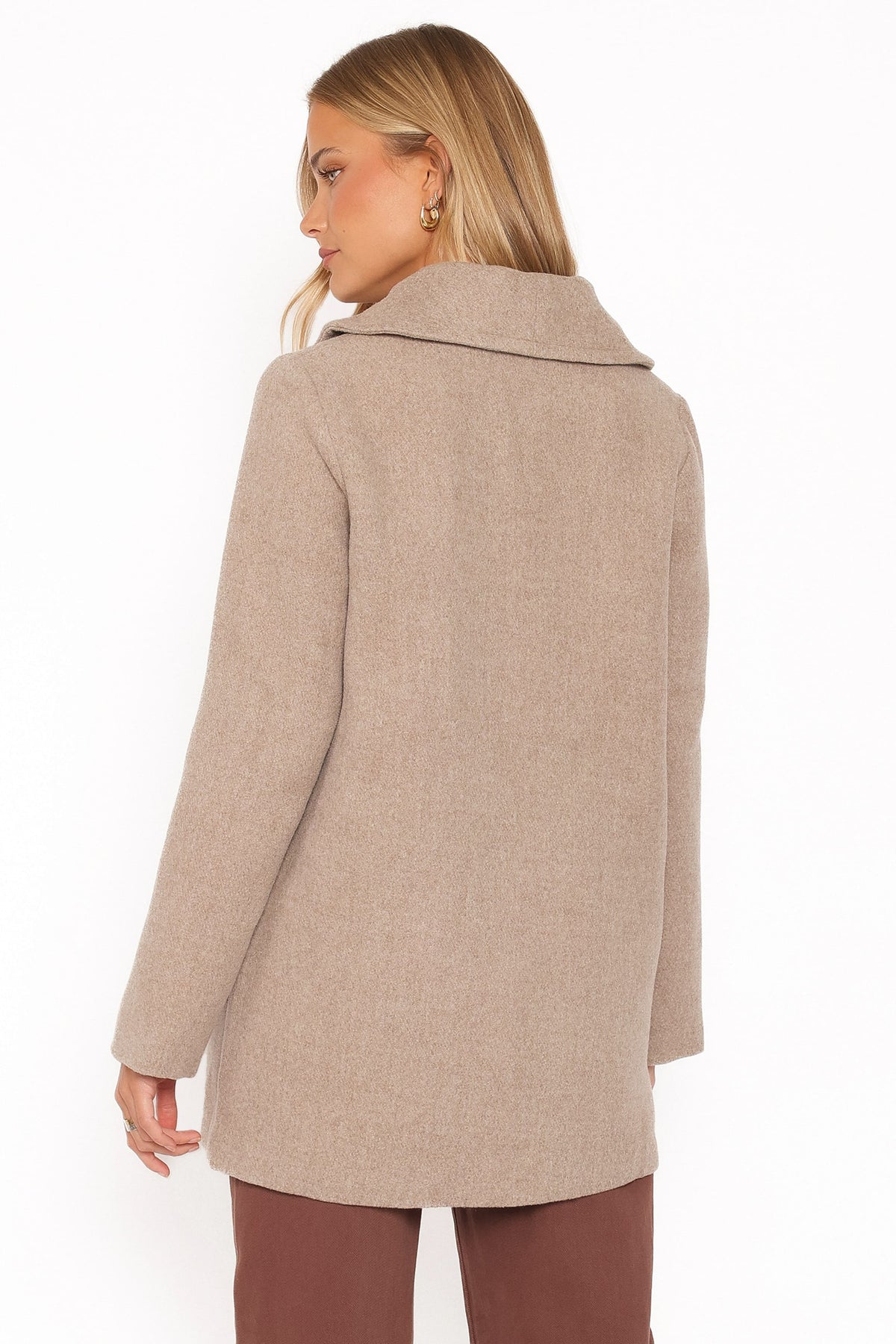 Cartia Shawl Collar Car Coat - Taupe