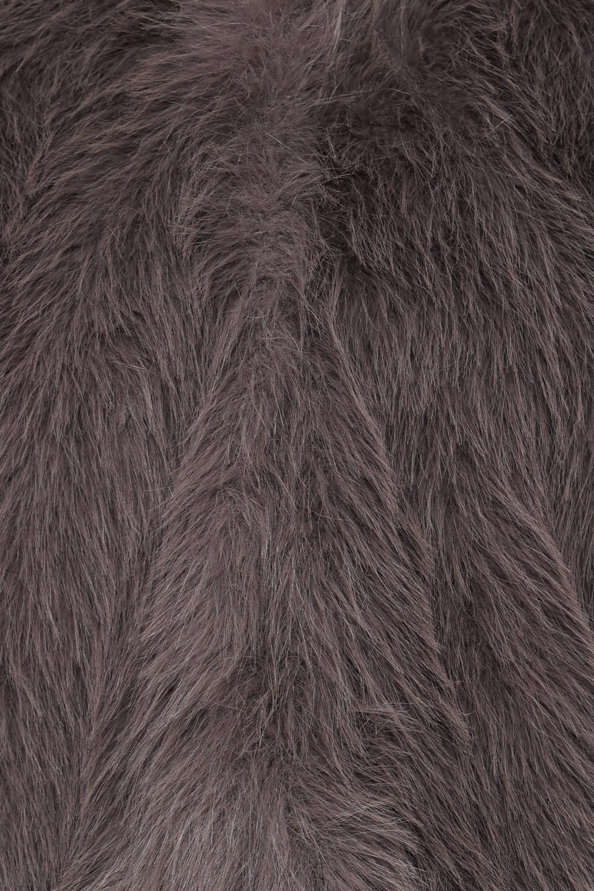 Connie Faux Fur Cropped Jacket - Gunmetal Grey