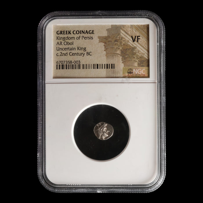 Persia, Kingdom of Persis, Uncertain King, Silver Obol (VF) - c. 200 to 100 BCE - NGC Certified