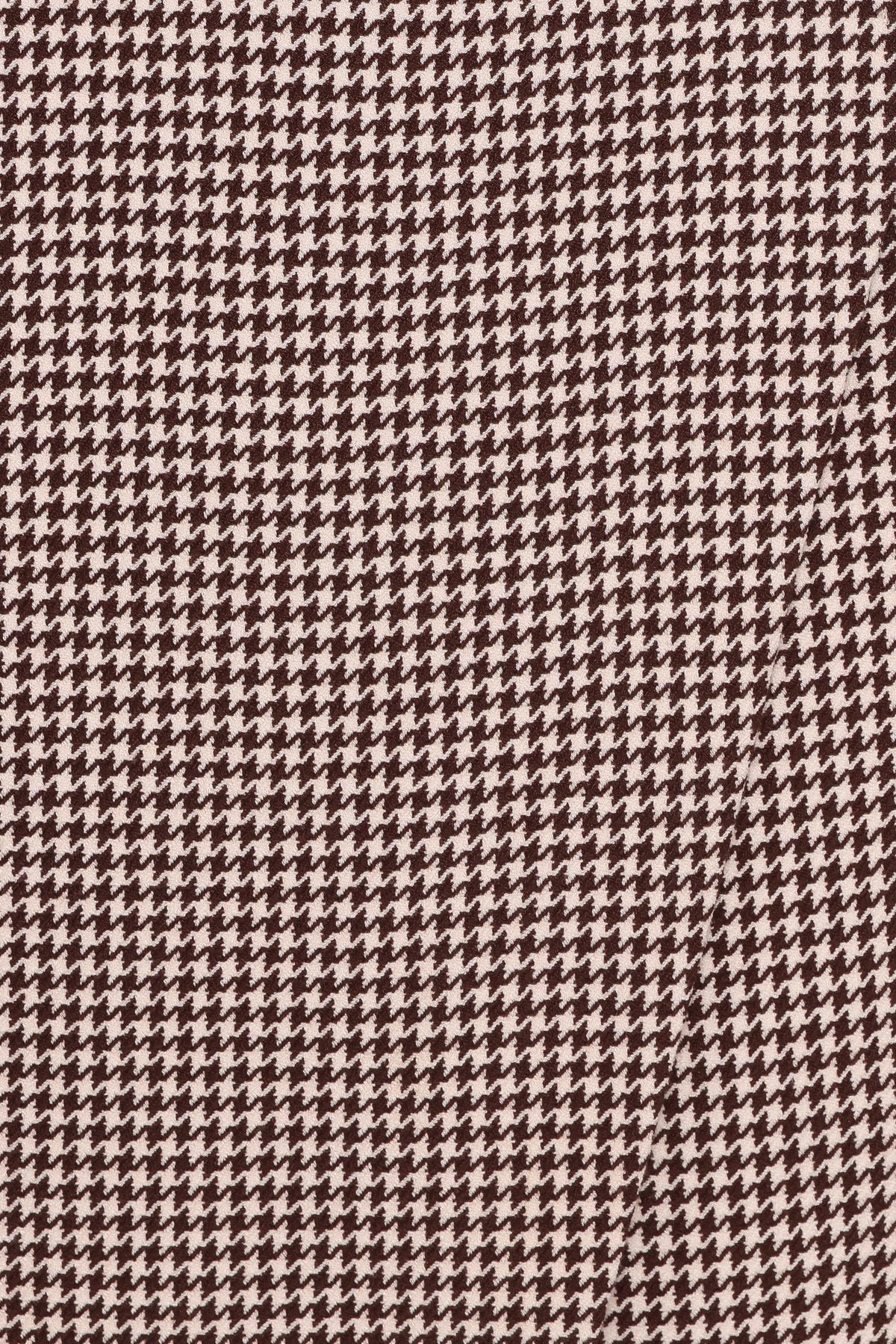 Ariela Wrap Front Midi Skirt - Brown Houndstooth