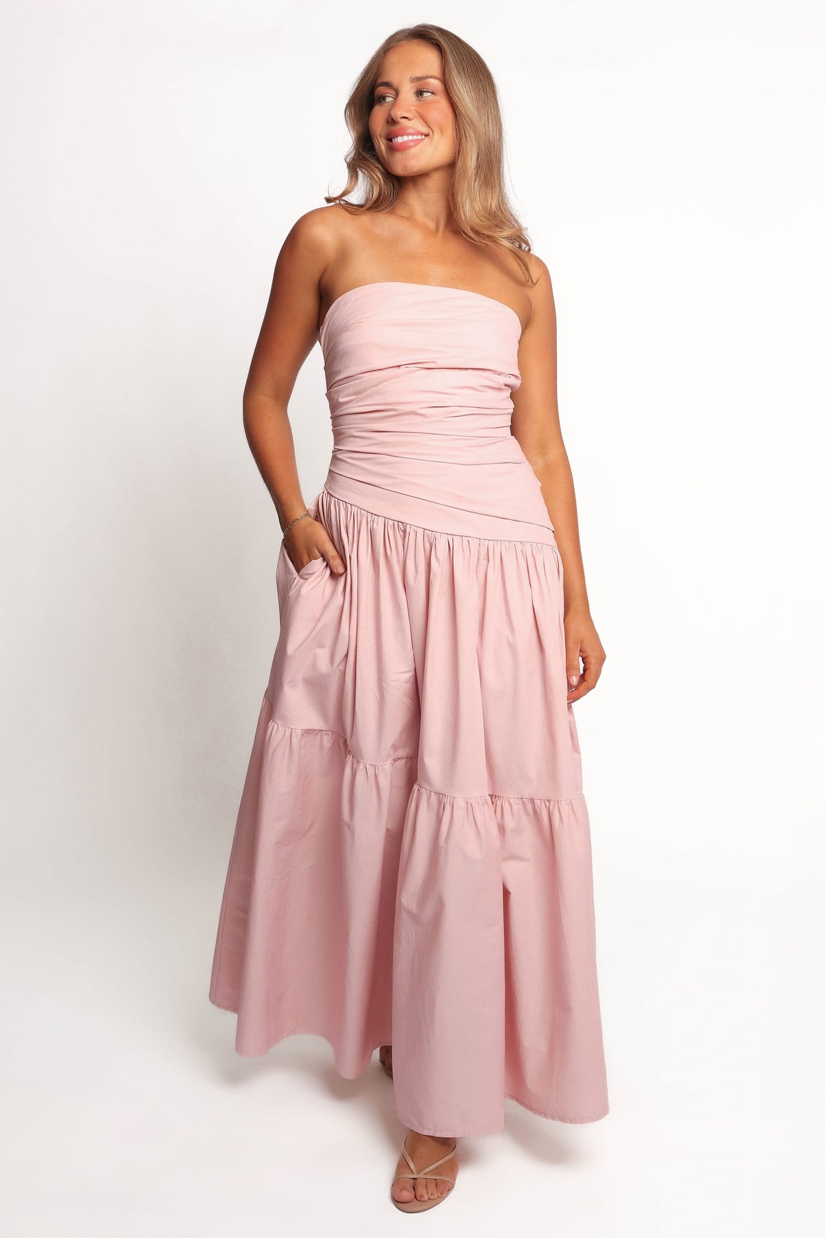 Blanche Strapless Maxi Dress - Orchid