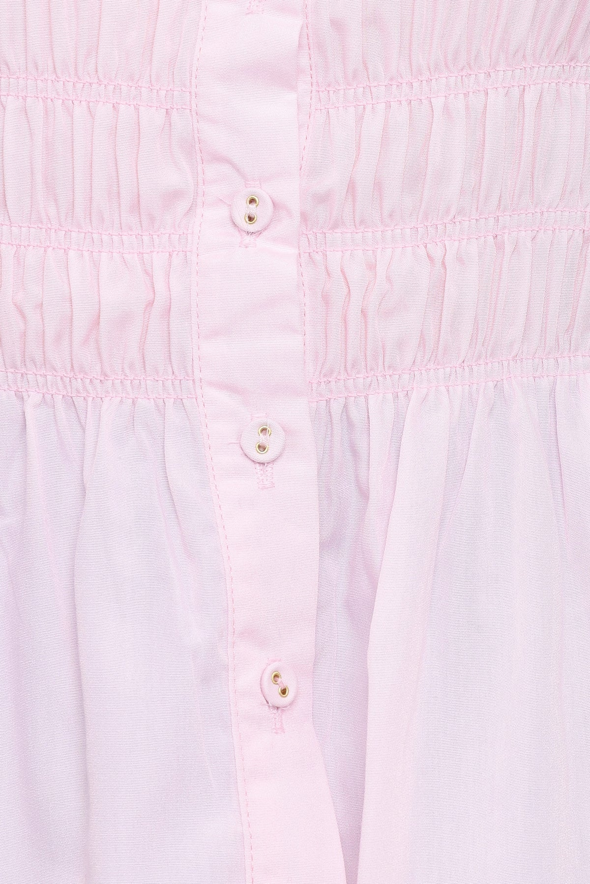 Cameron Shirred Shirt - Pale Pink