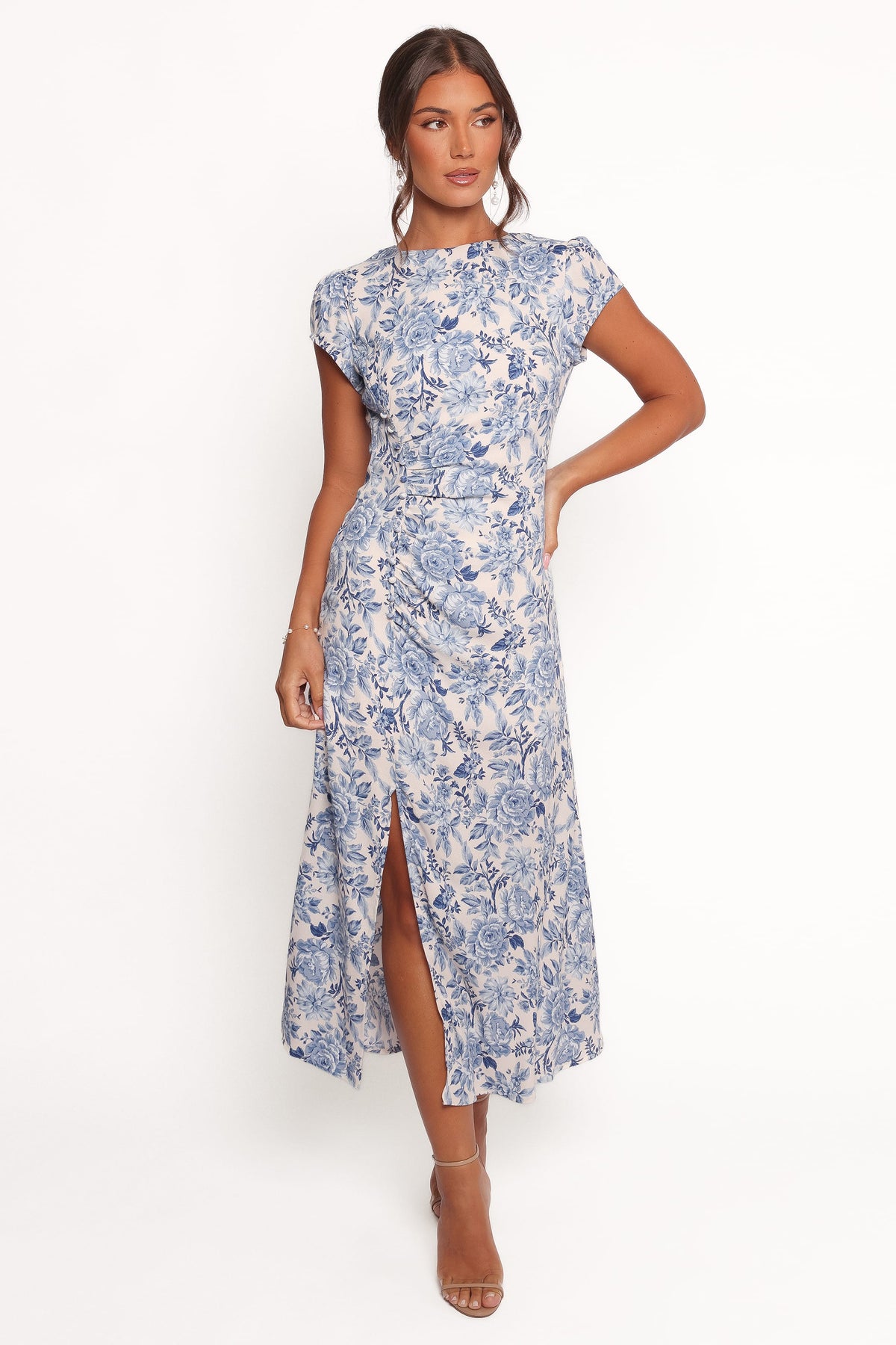 Lisbeth Midi Dress - Blue Floral
