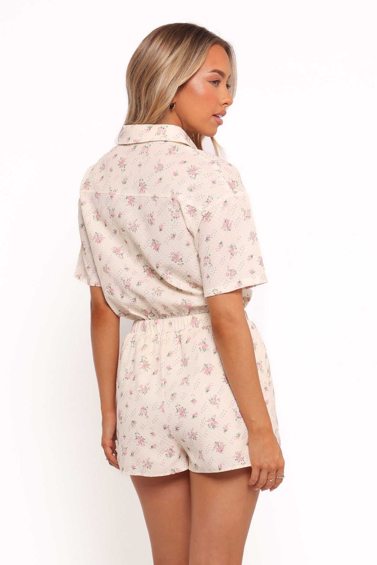 Calypso Romper - Cream Pink Floral