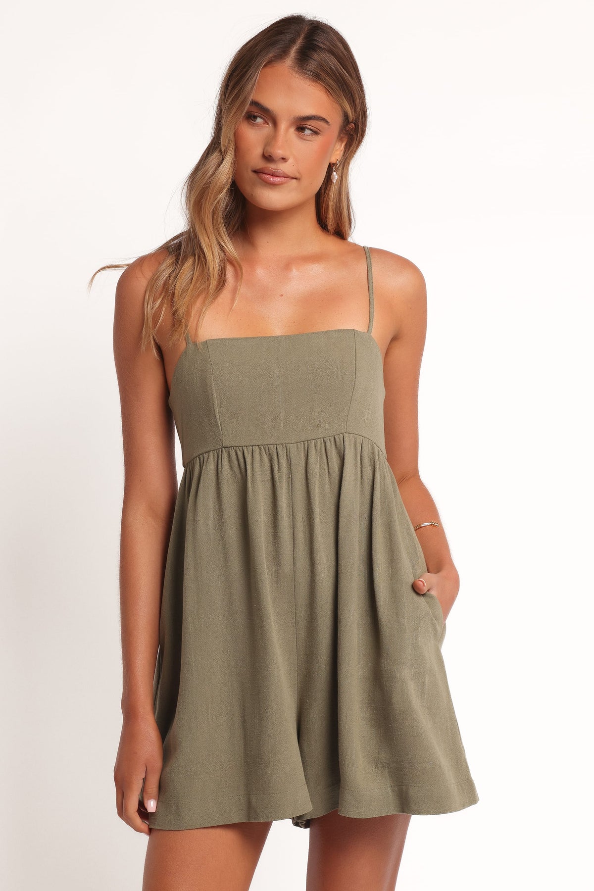 Quinley Romper - Olive