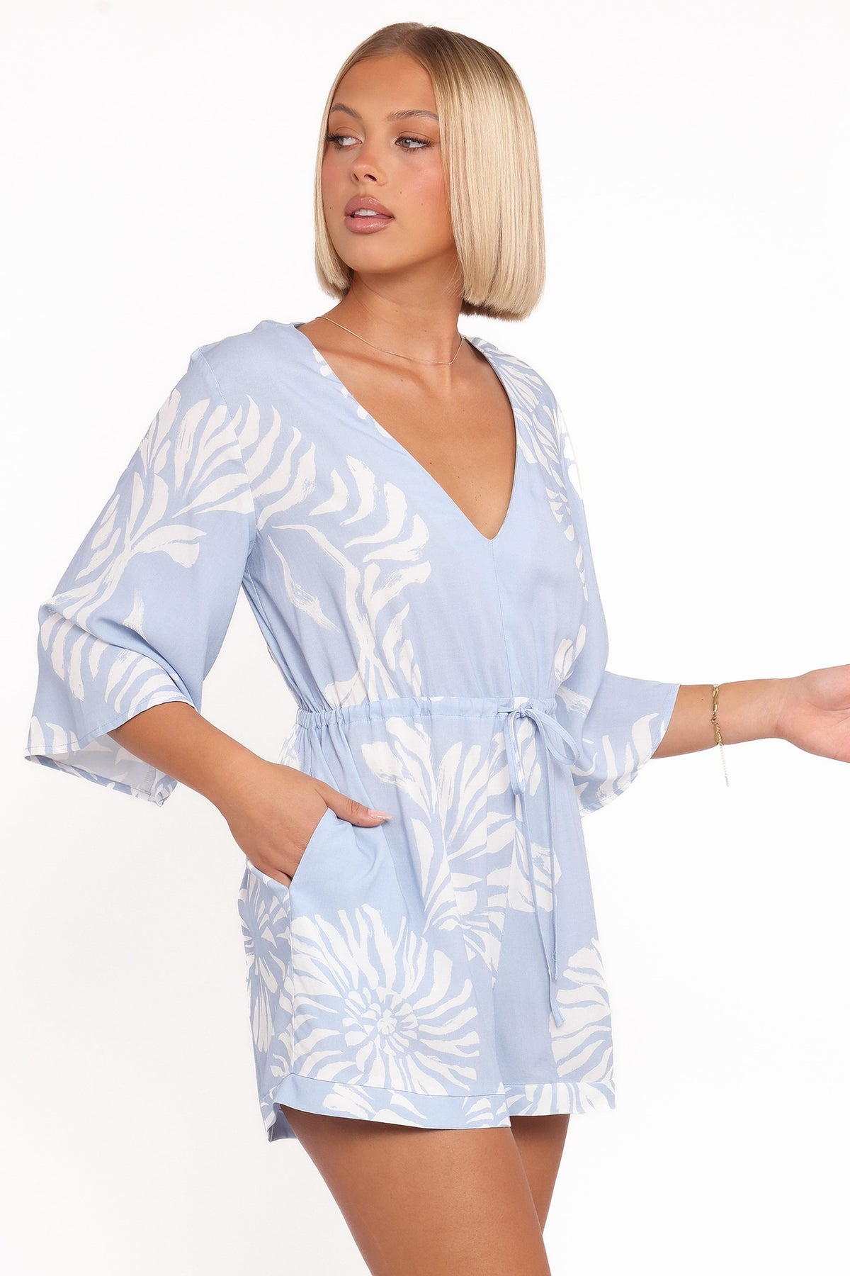 Tiff Romper - Shell Print