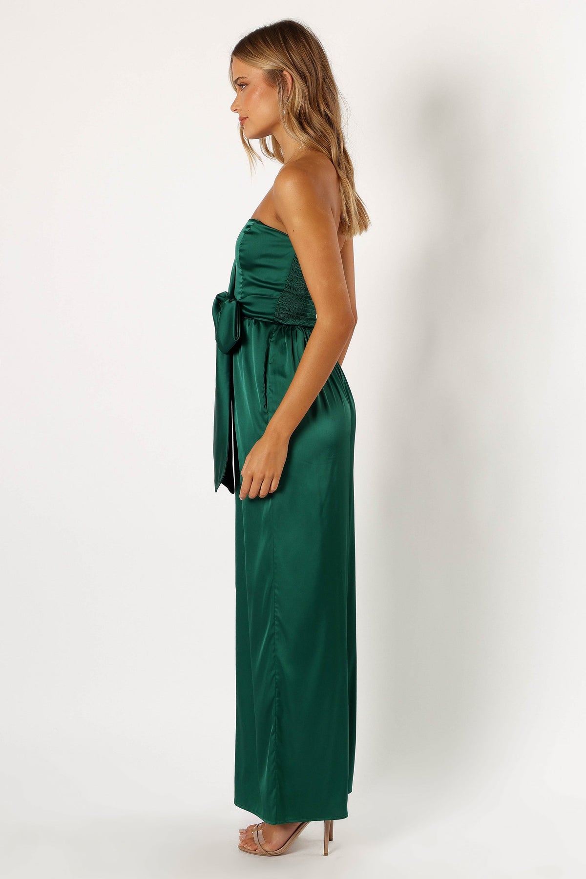 Tanya Strapless Jumpsuit - Emerald