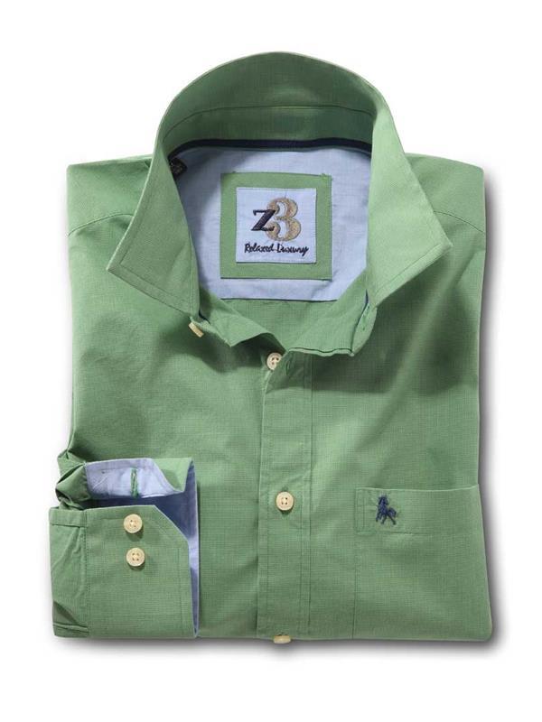 Pilsner Green Check    Cotton Shirt