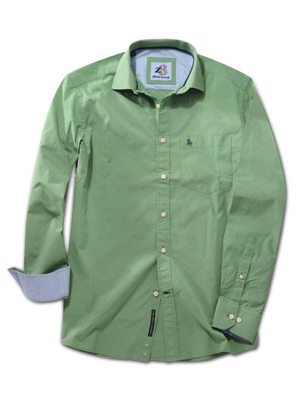 Pilsner Green Check    Cotton Shirt