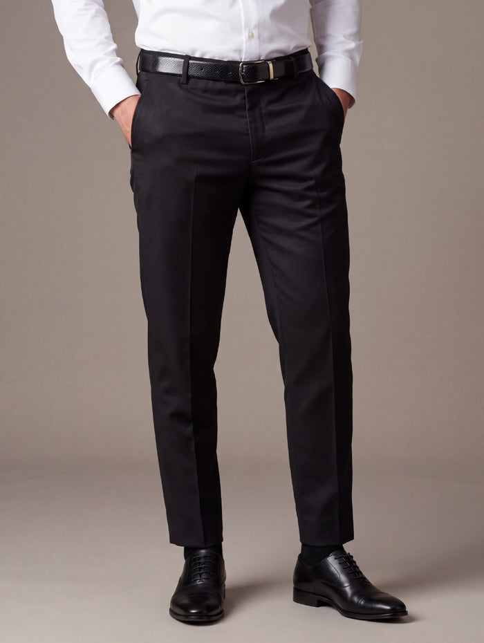 Pollone Black Slim Fit Trouser