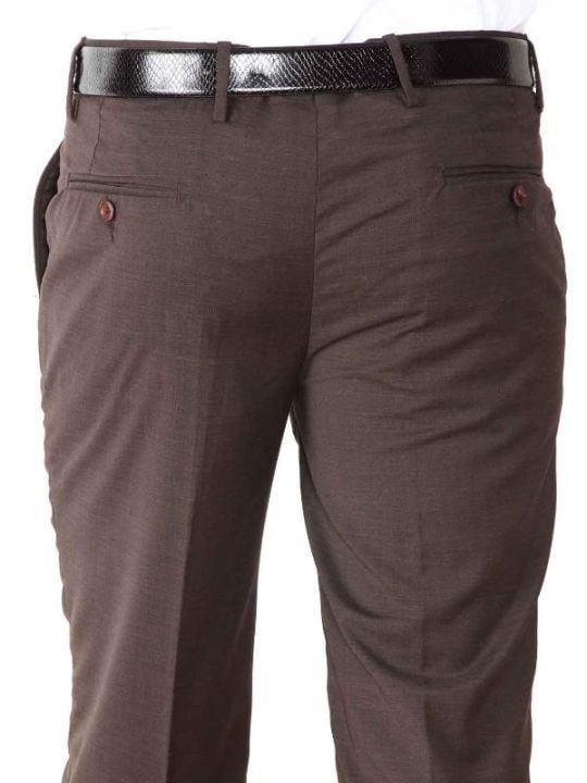 Pollone Brown Slim Fit Trouser