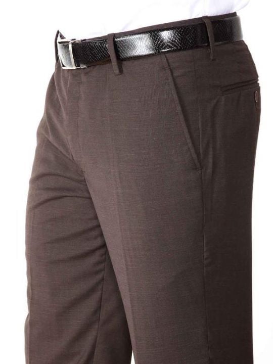 Pollone Brown Tailored Fit Trouser