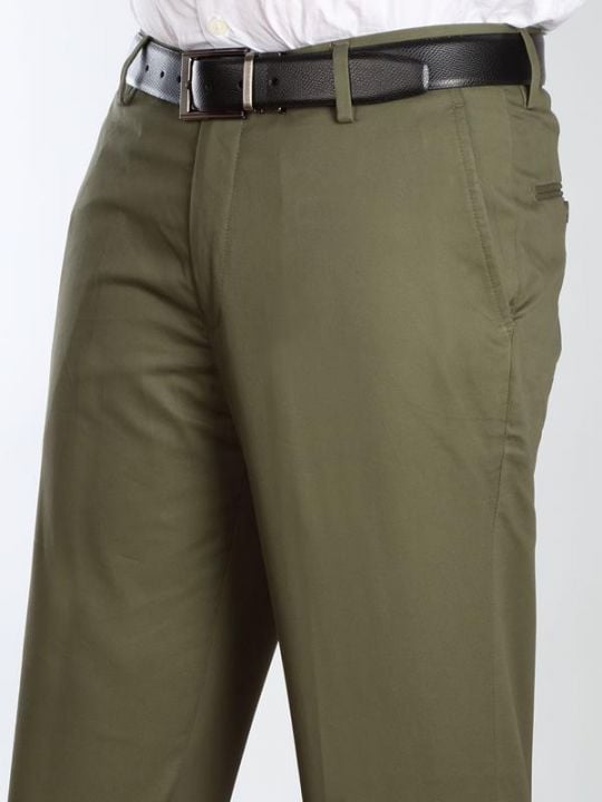Pollone Khaki Slim Fit Trouser