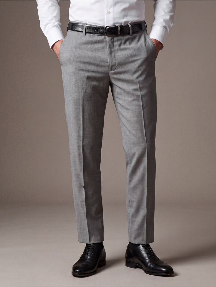 Pollone Light Grey Slim Fit Trouser