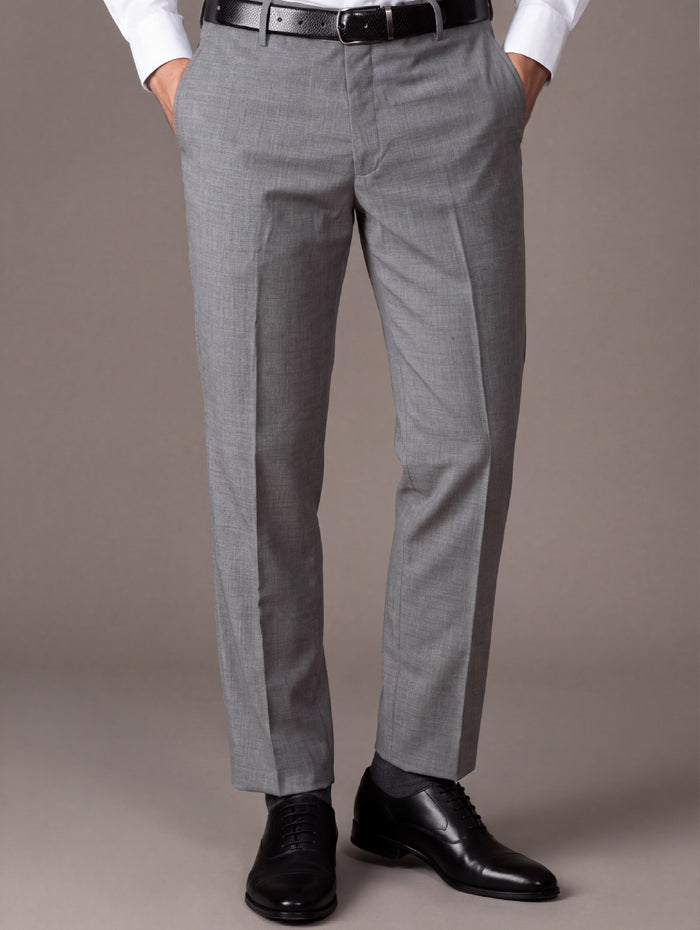 Pollone Light Grey Tailored Fit Trouser