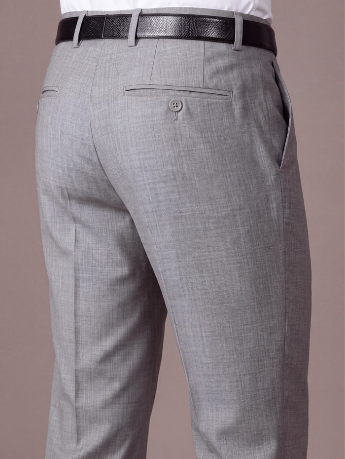 Pollone Light Grey Tailored Fit Trouser