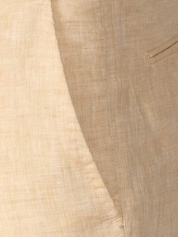 Portofino Beige Classic Fit Linen Trousers