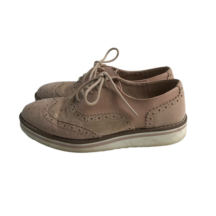 Primark Pink Brogue Style Shoes Size UK 4
