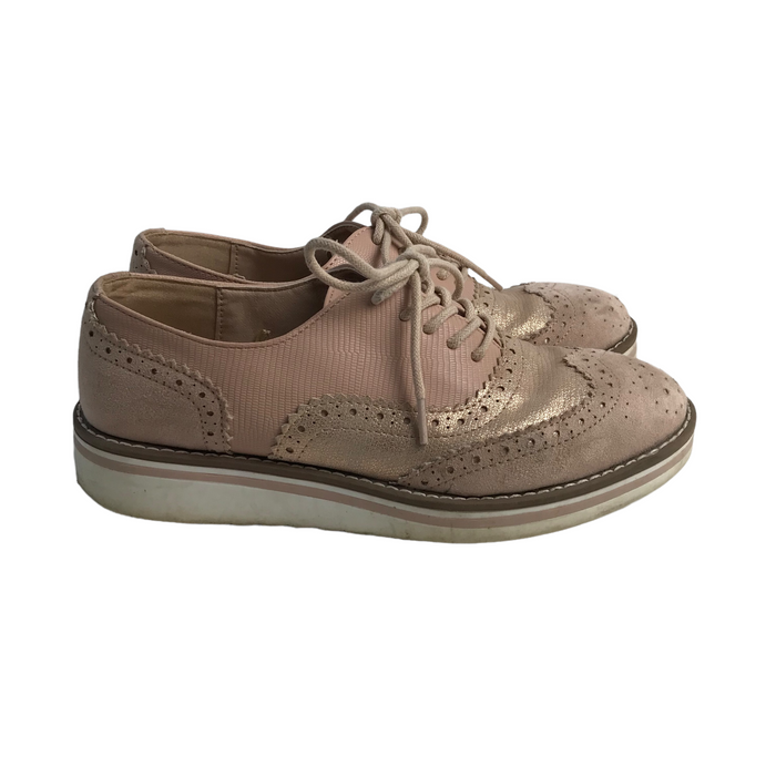 Primark Pink Brogue Style Shoes Size UK 4