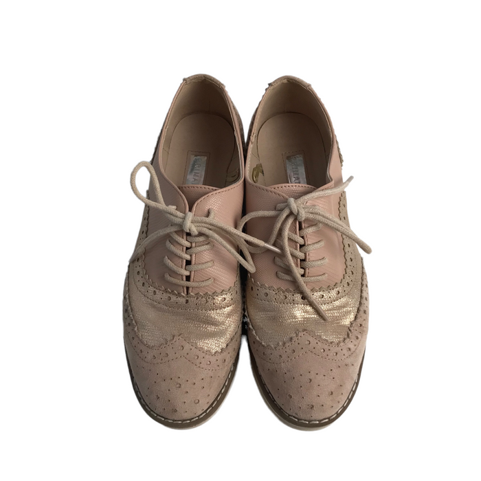 Primark Pink Brogue Style Shoes Size UK 4