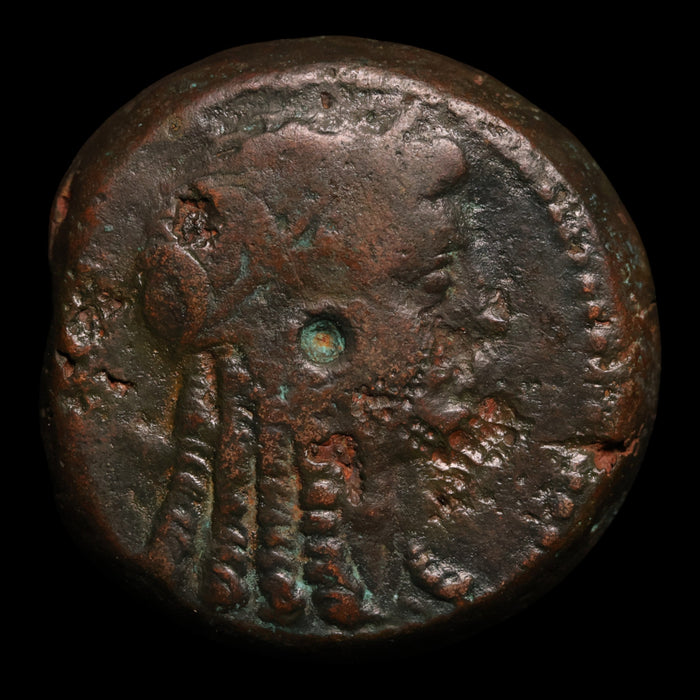 Ptolemaic Egypt, Ptolemy VI and Cleopatra I, AE28, Isis & Eagle - 180 to 145 BCE - Ancient Egypt