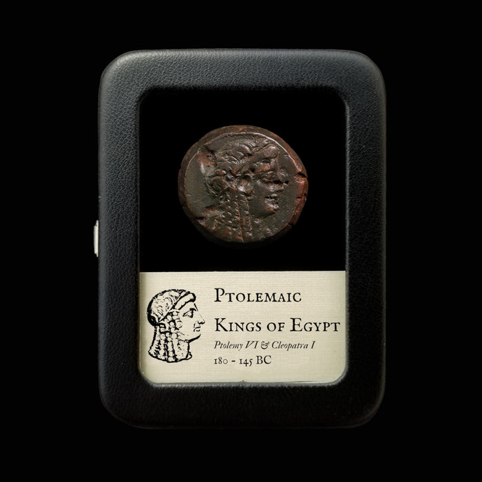 Ptolemaic Egypt, Ptolemy VI & Cleopatra I, Bronze Unit - 180 to 145 BCE - Ancient Egypt